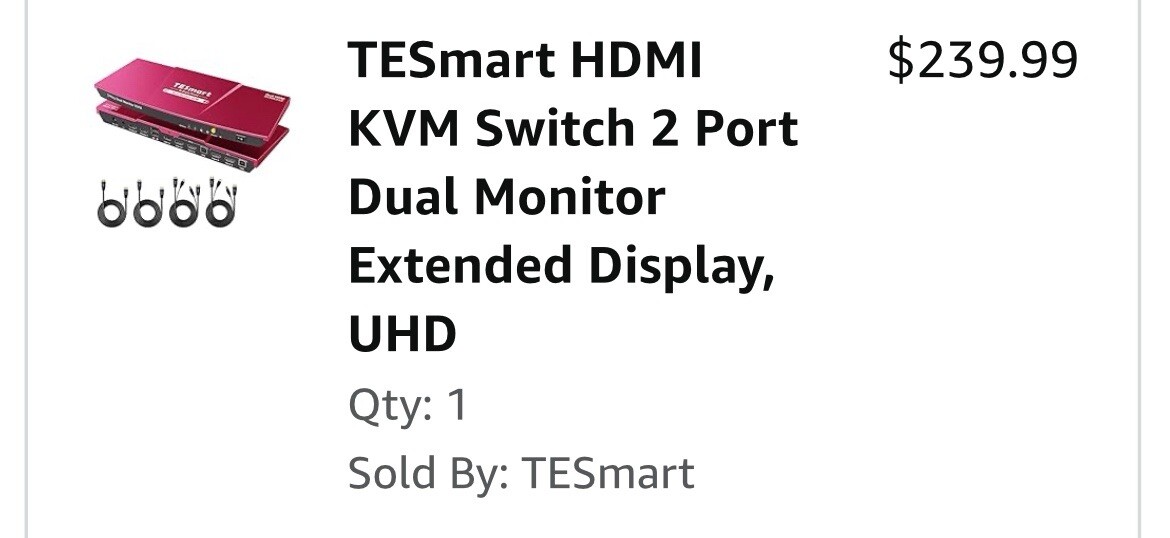 TESmart HKS0401A1U 4K 4-Port HDMI KVM Switch