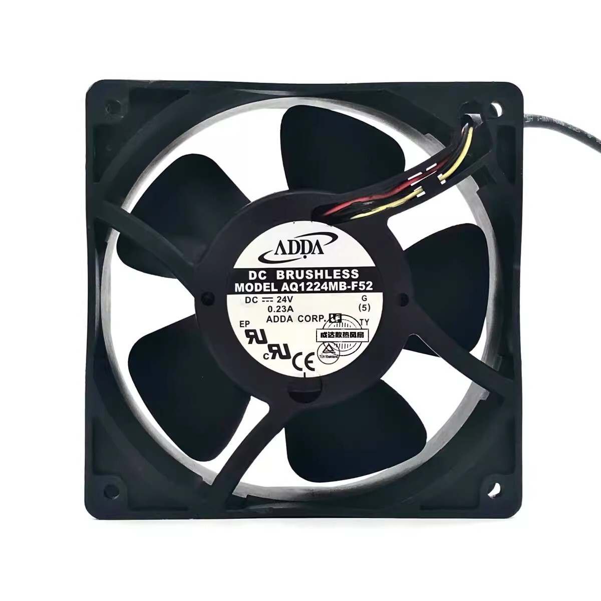 ADDA AQ1224MB-F52 12038 DC24V 0.23A 3-Wire Waterproof Inverter Cooling Fan
