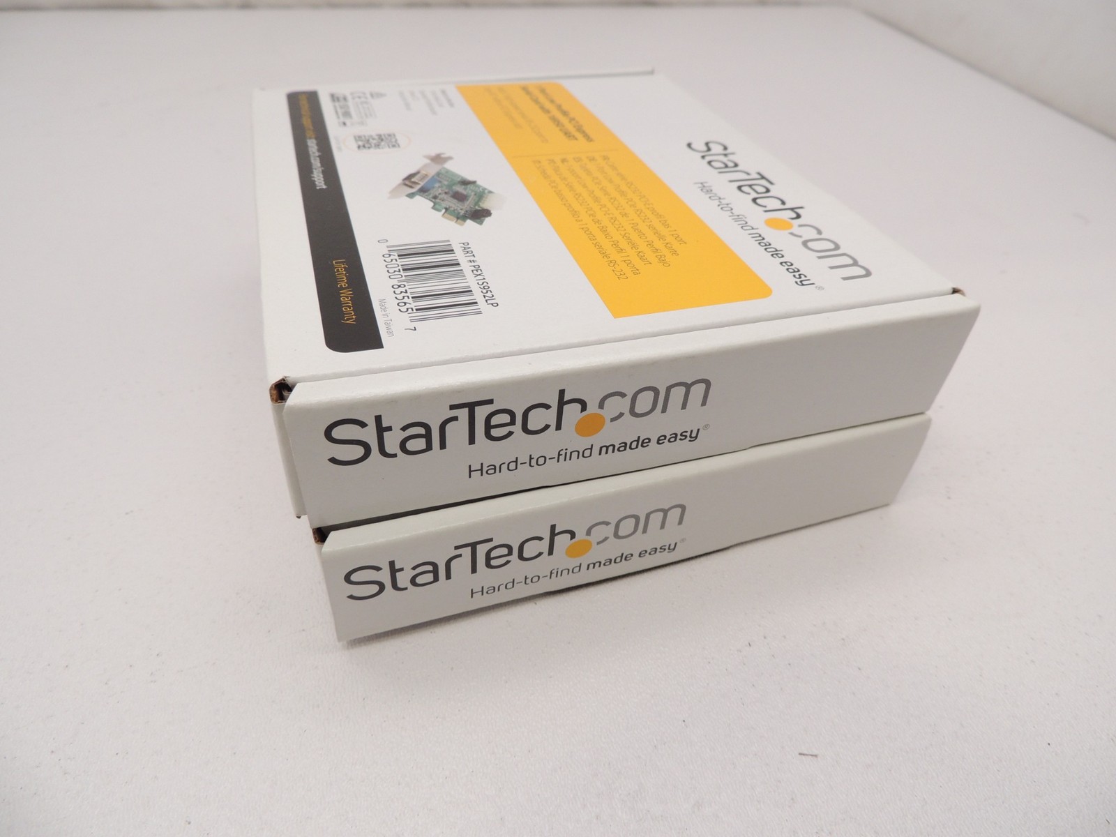 Lot of 2 New Startech PEX1S952LP 1 Port Low Profile PCI Express Serial Card