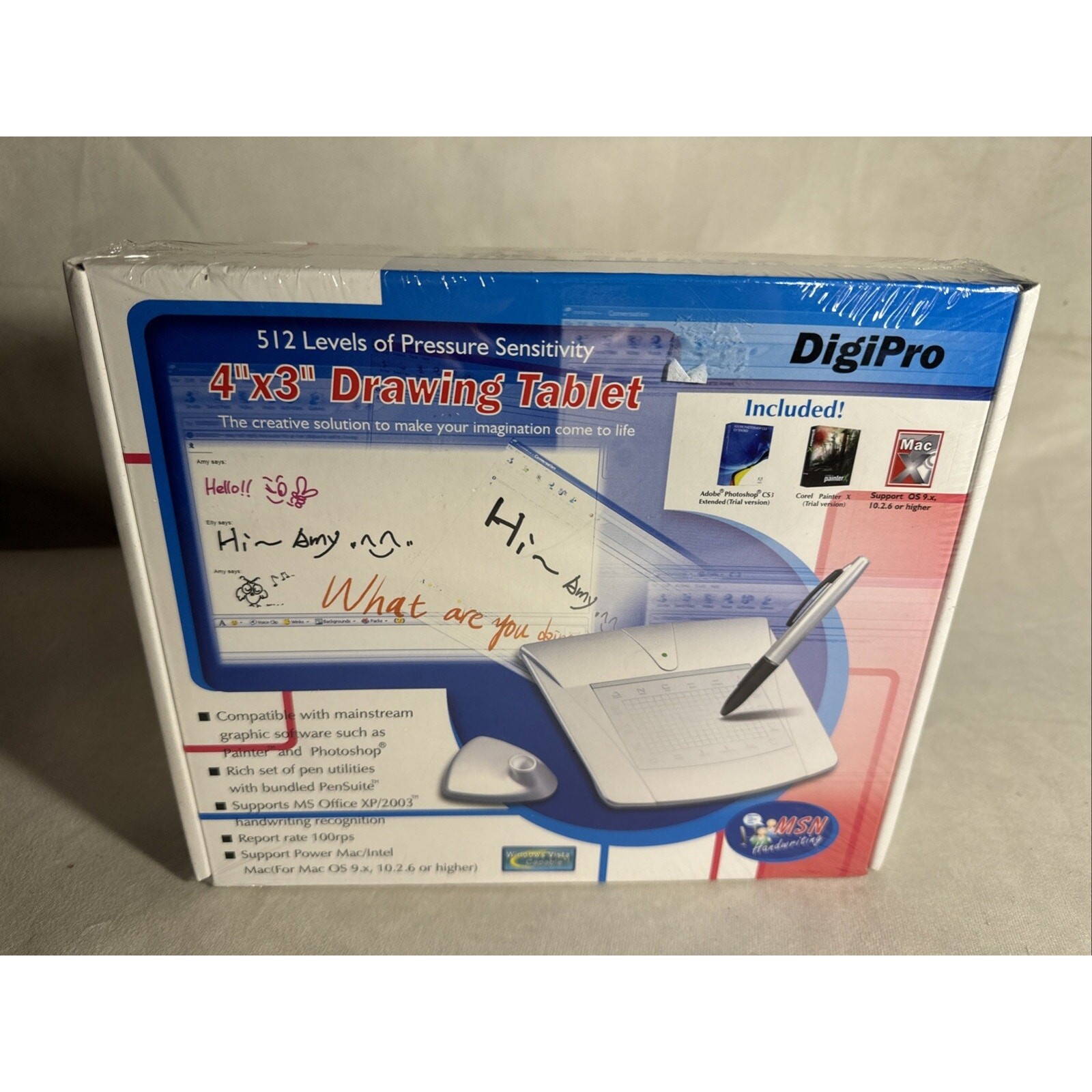 DigiPro Drawing Tablet 4" x 3" Handwriting Model WP4030 Pen Brand New Sealed