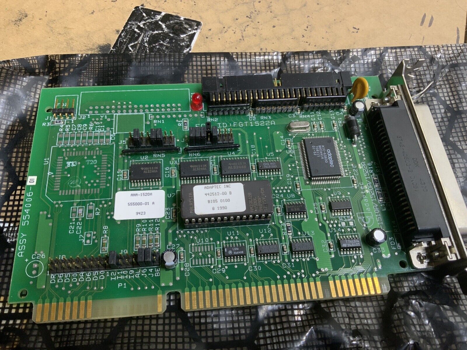 1990 Adaptec AHA-1510A/1520A/1522A  SCSI Controller Card - VG
