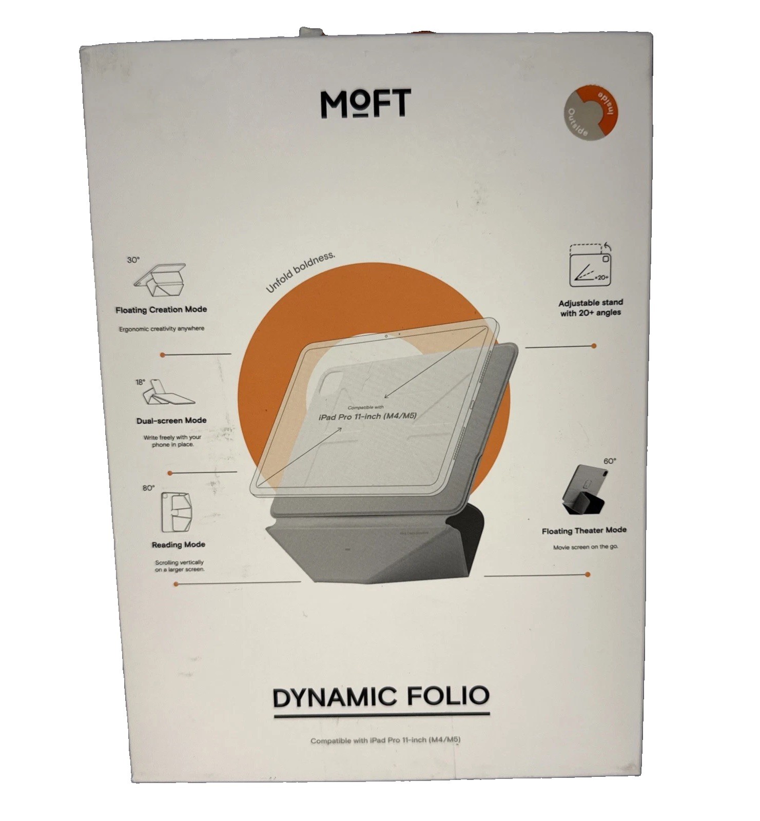 MOFT Dynamic Folio Case iPad Pro 11 inch M5 2025 M4 2024 Beach White Stand