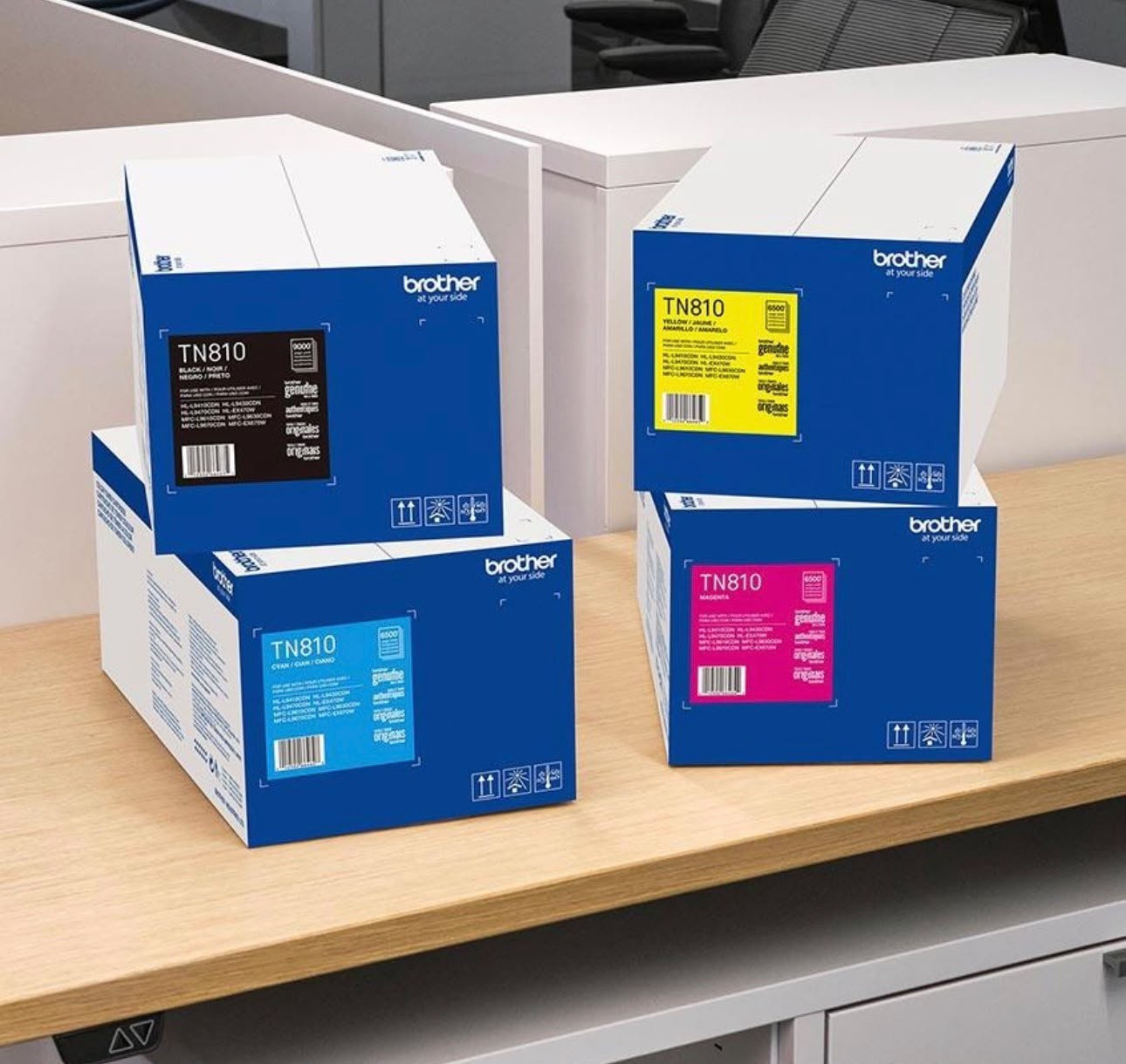 Brother TN-810 Full Set Original Toner Cartridges –Black, Cyan, Magenta & Yellow