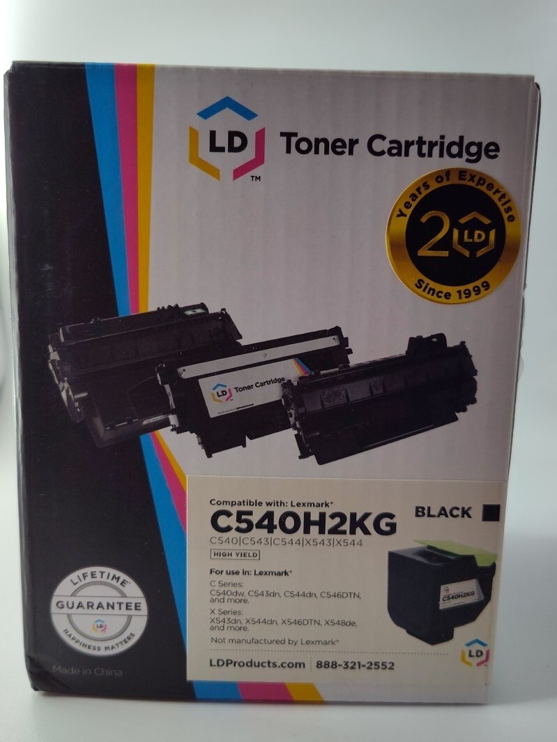 LD Toner Ink Cartridge C540H2KG Black Ink For Use In Lexmark C & X Series