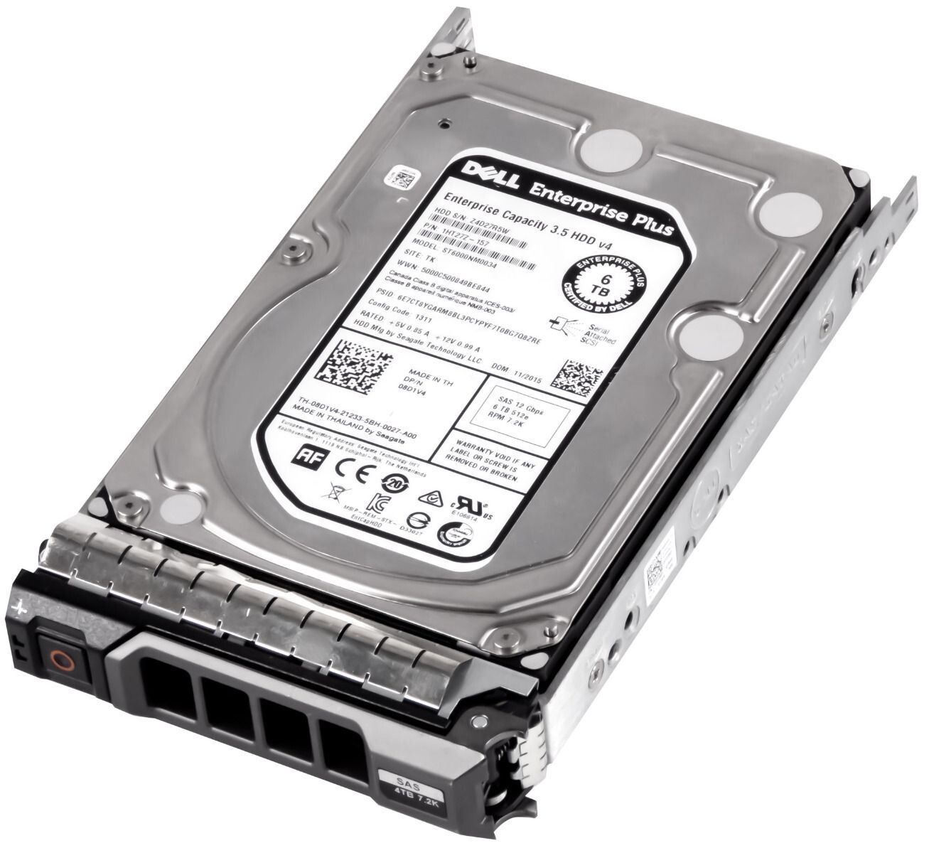 HARD DRIVE DELL 08D1V4 ST6000NM0034 6TB 7.2k 128MB SAS-3 3.5''