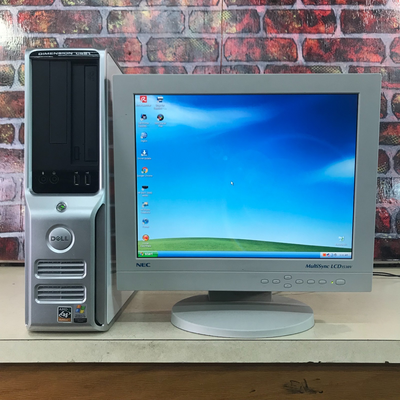 Dell Dimension C521 SFF PC Retro Gaming AMD Athlon 2.0GHz 1GB RAM Windows XP MCE