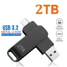 USB 3.2 Dual Type-C & USB Flash Drive Metal High Speed Memory Stick 1TB 2TB