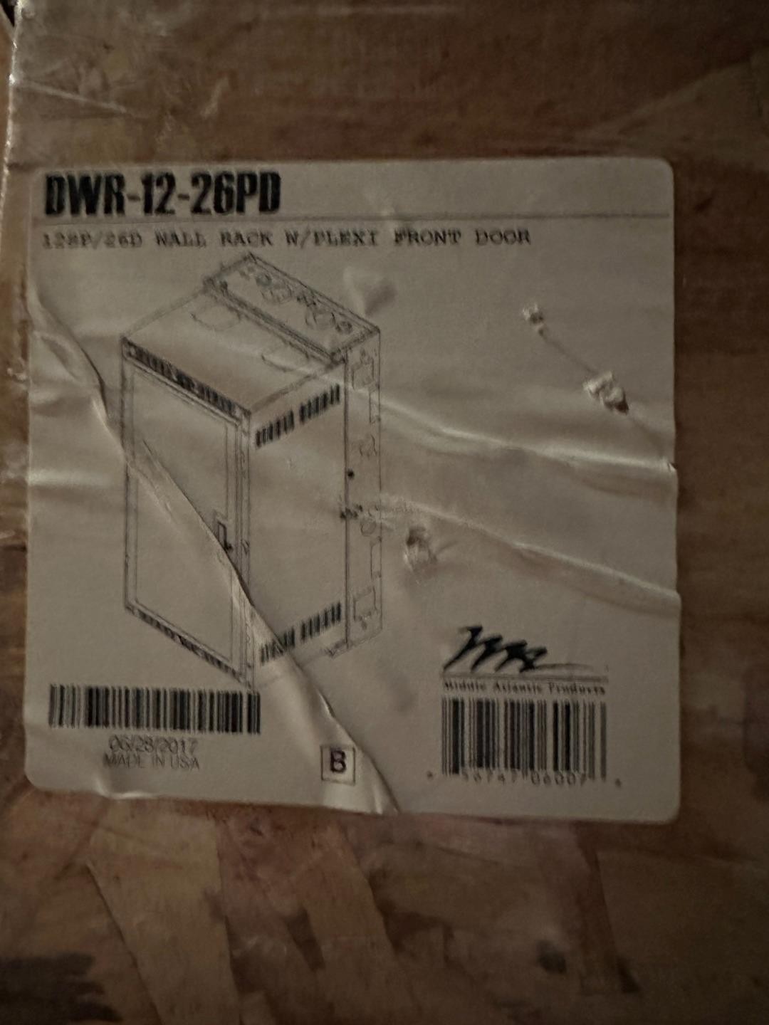 Middle Atlantic DWR 12-26PD - cabinet - 12U - PICKUP NJ