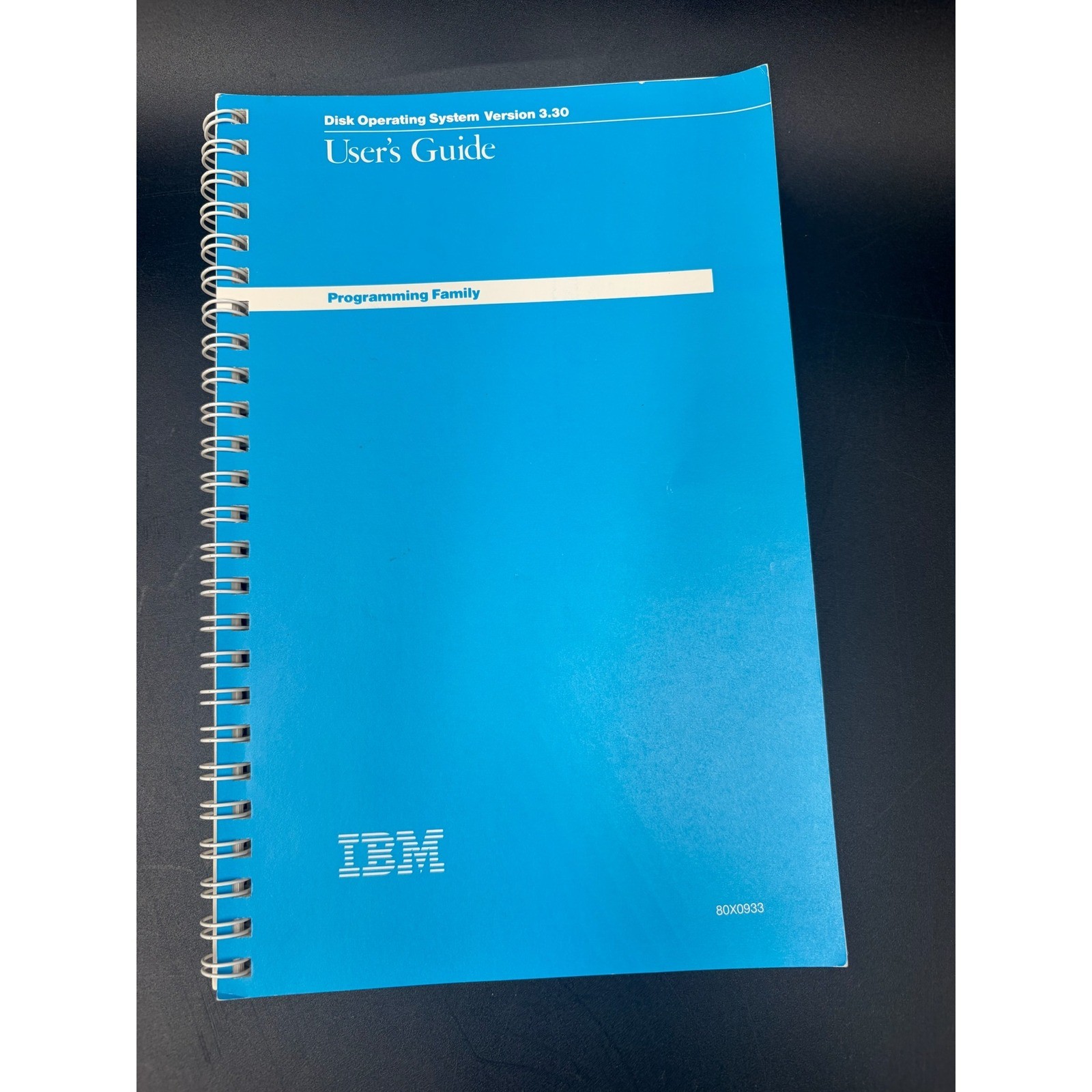 IBM Disk Operating System Version 3.30 User Guide Vintage 1987 Manual 80X0933