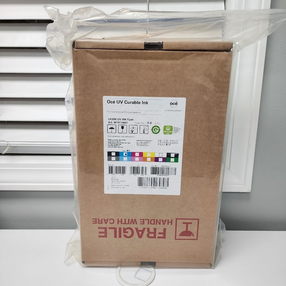 OCE IJC-258 UV Curable Cyan Ink Cartridge 2L 3010114041 Ink Exp 2019