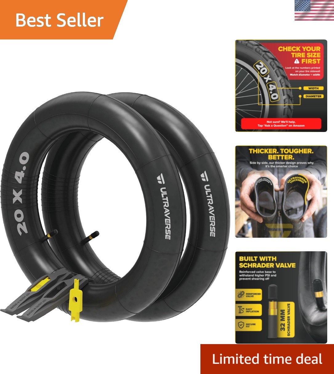 20x4.0, 24x4.0, 26x4.0, 20x3.0, 26x3.0, 16x4.0/3.0, Inner Tubes | Schrader Va...