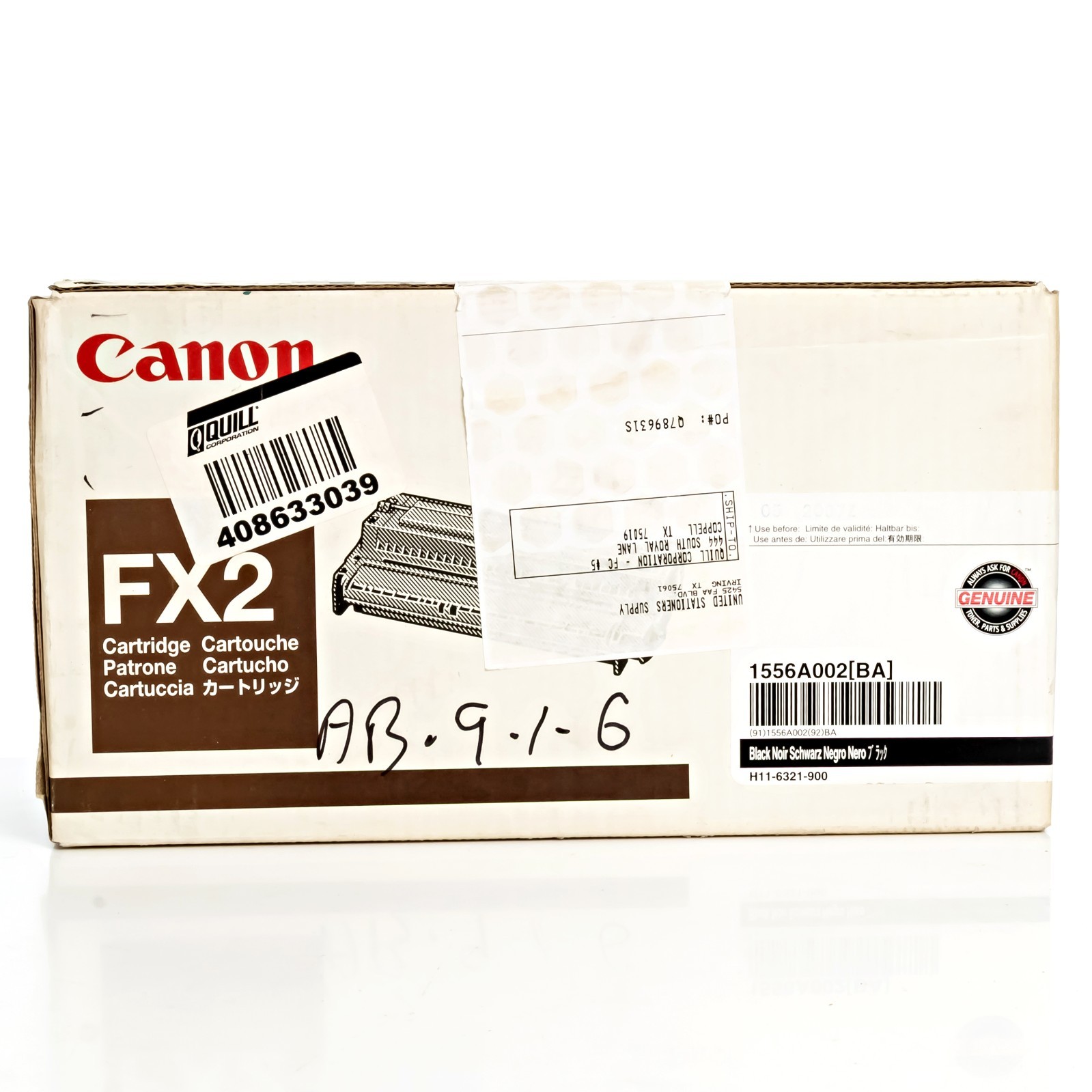 Genuine Canon FX2 1556A002BA Toner Cartridge Black - NOS / Sealed / OEM