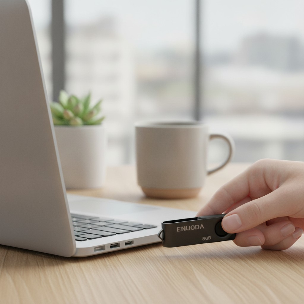 Durable 8GB USB Flash Drive with LED Indicator - Ideal for Files on the Go