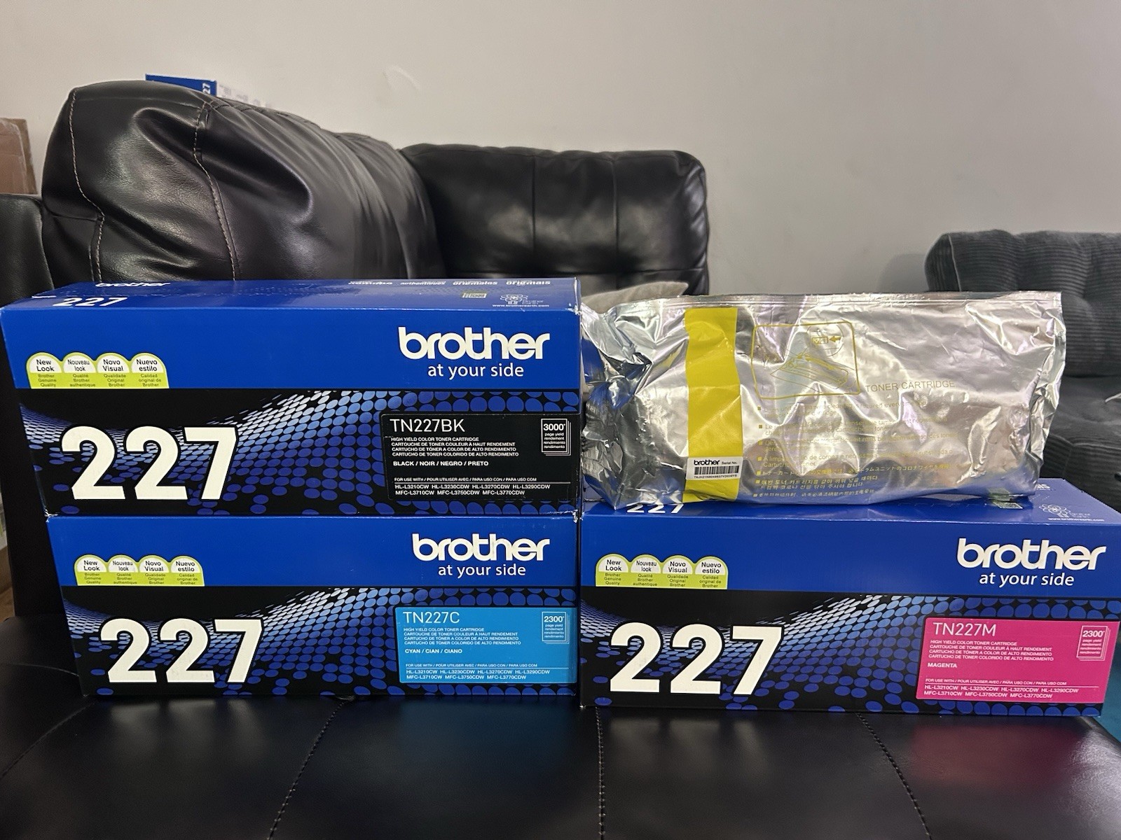 Genuine Brother TN227 Toner Set 4 Pack TN-227 BK C M Y High Yield New Sealed