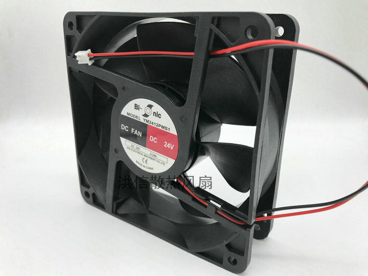 1 PCS Fan 12CM 2 Pin Axial cooling fan YM2412PMS1 DC 24V 0.34A 12038 2wires