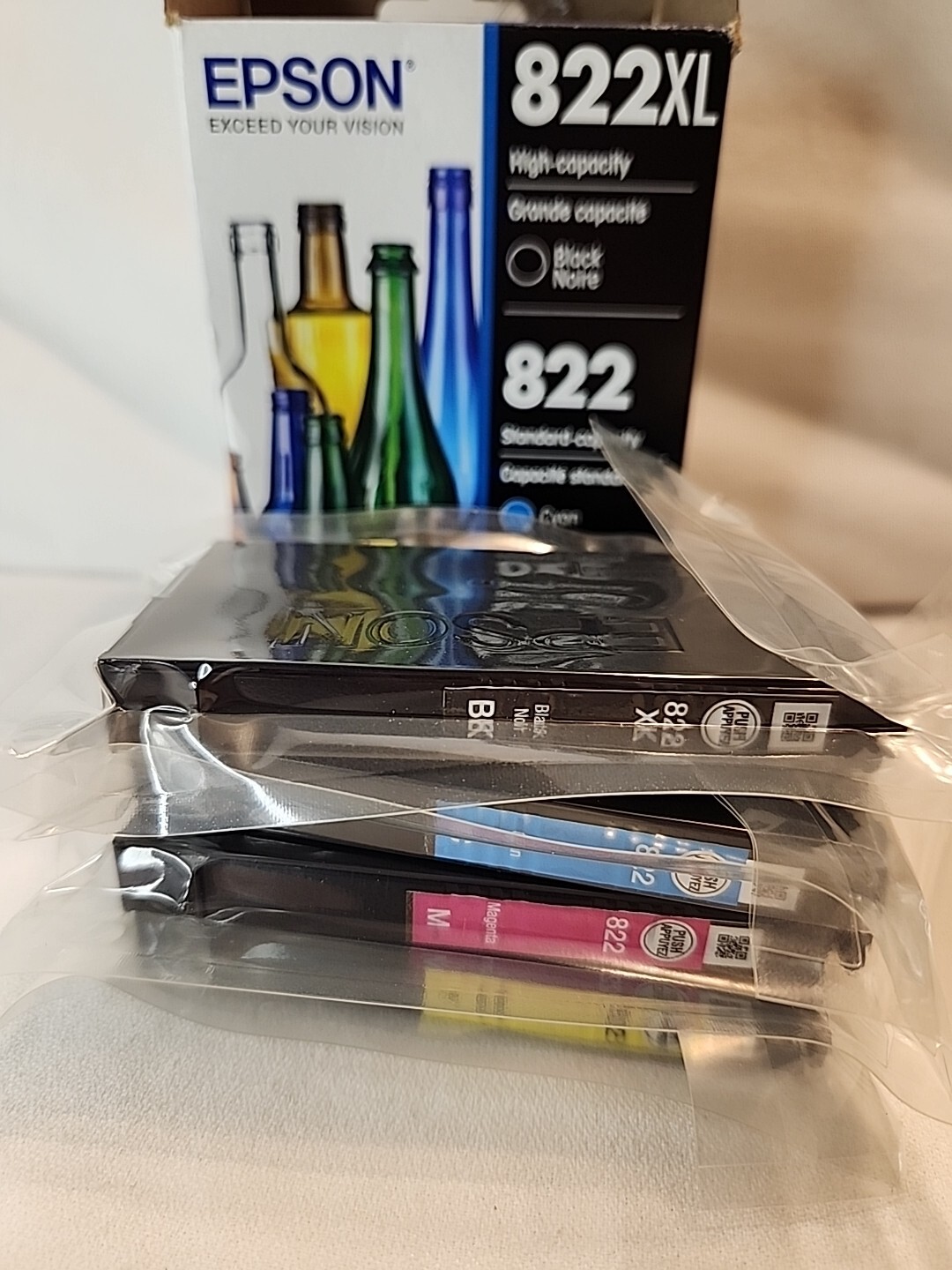 NEW GENUINE - EPSON 822XL COMBO INK CARTRIDGES - T822XL -BCS Sealed Bags 2028