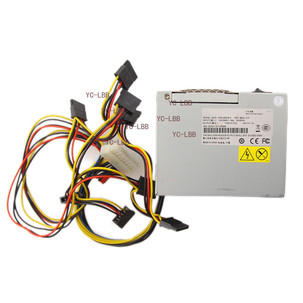 For Delta DPS-220TB A B C DVR Power Supply PUD220M 12V 17A 216W 20pin 8SATA