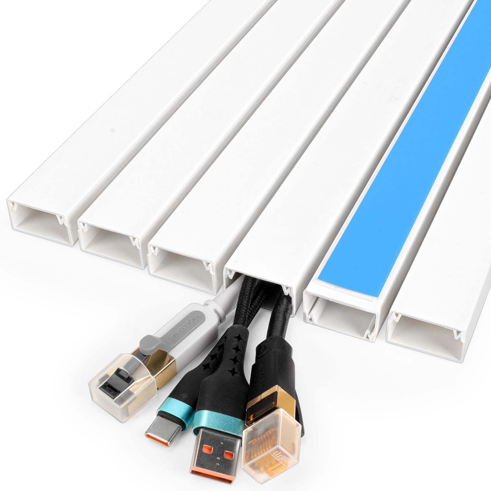 87in Cord Hider Kit, Cord Covers for Wires on Wall, Paintable Cable Raceway, Cor