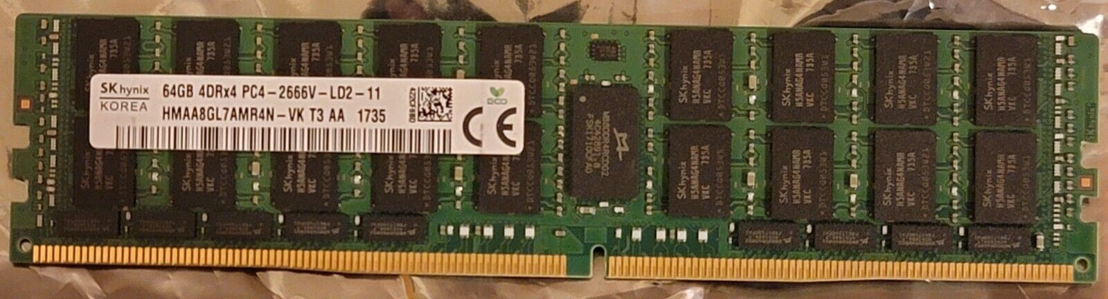 SK hynix 64GB DDR4 SDRAM LRDIMM RAM Memory Module HMAA8GL7AMR4N-VK