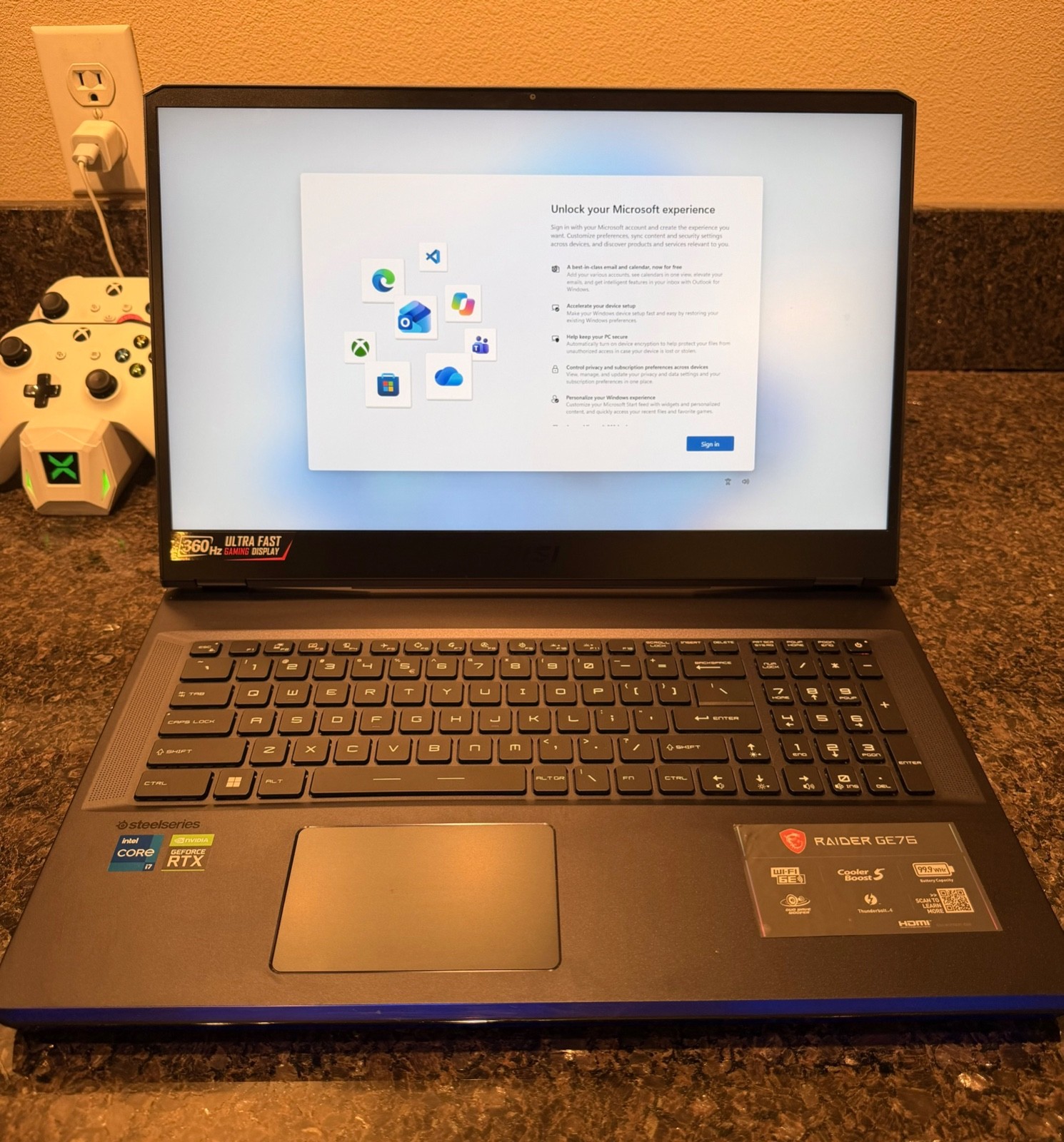 MSI Raider GE76 QHD 360Hz 17.3" Gaming Laptop i7 RTX 3070 Ti