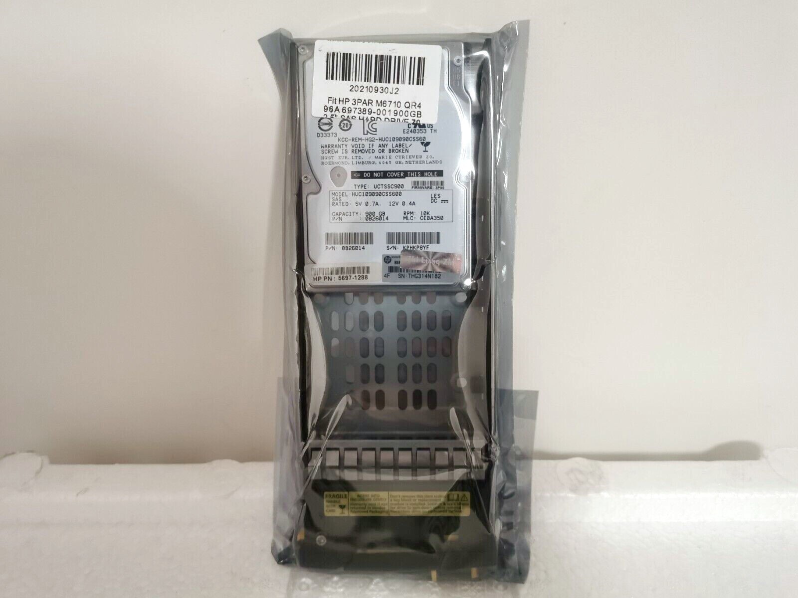 HP 3PAR M6710 QR496A 697389-001 900GB 6G 10K 2.5" SAS HARD DRIVE 702505-001
