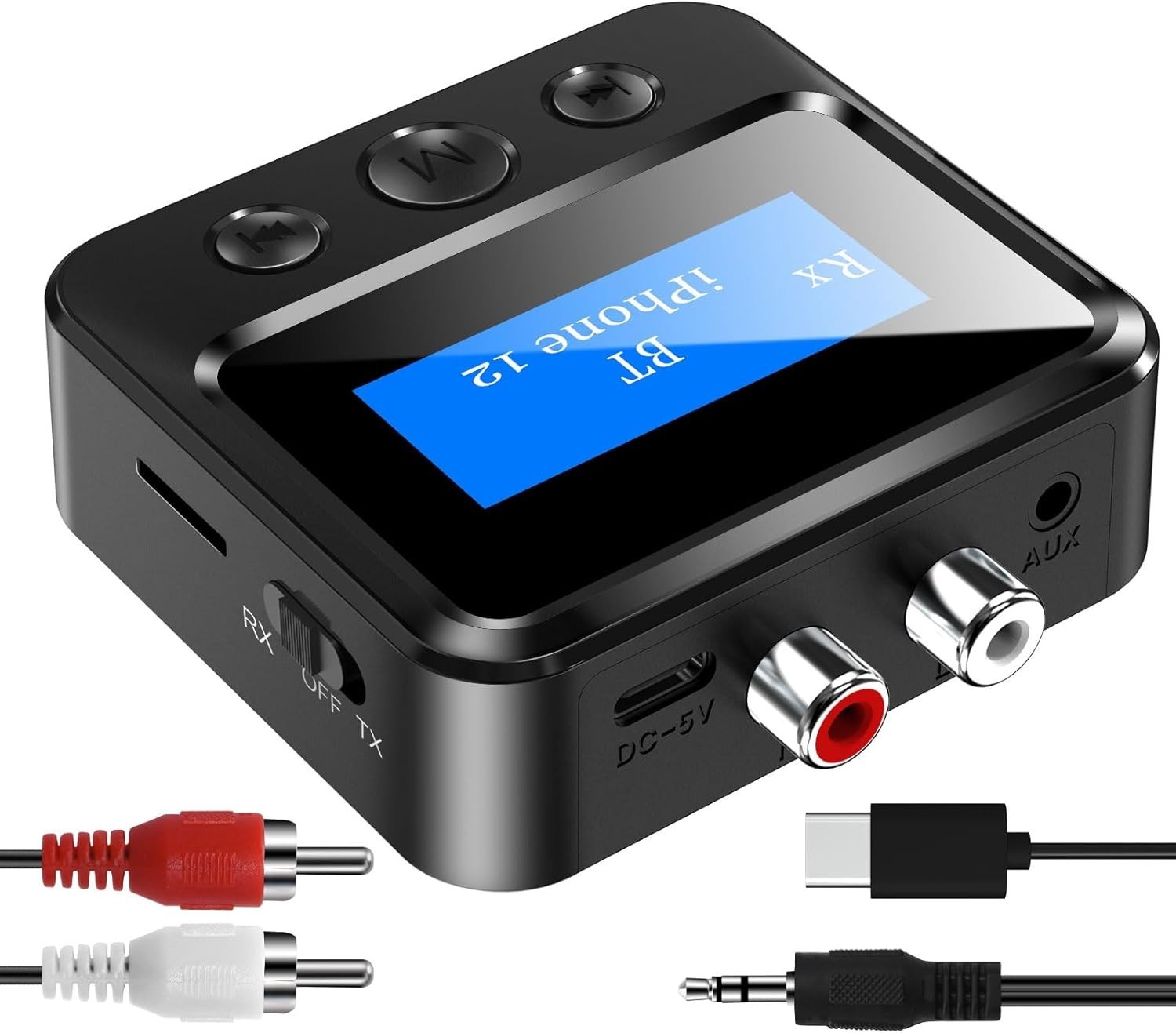 Transmisor y receptor Bluetooth para TV, adaptador de audio con RCA y AUX de 3.5