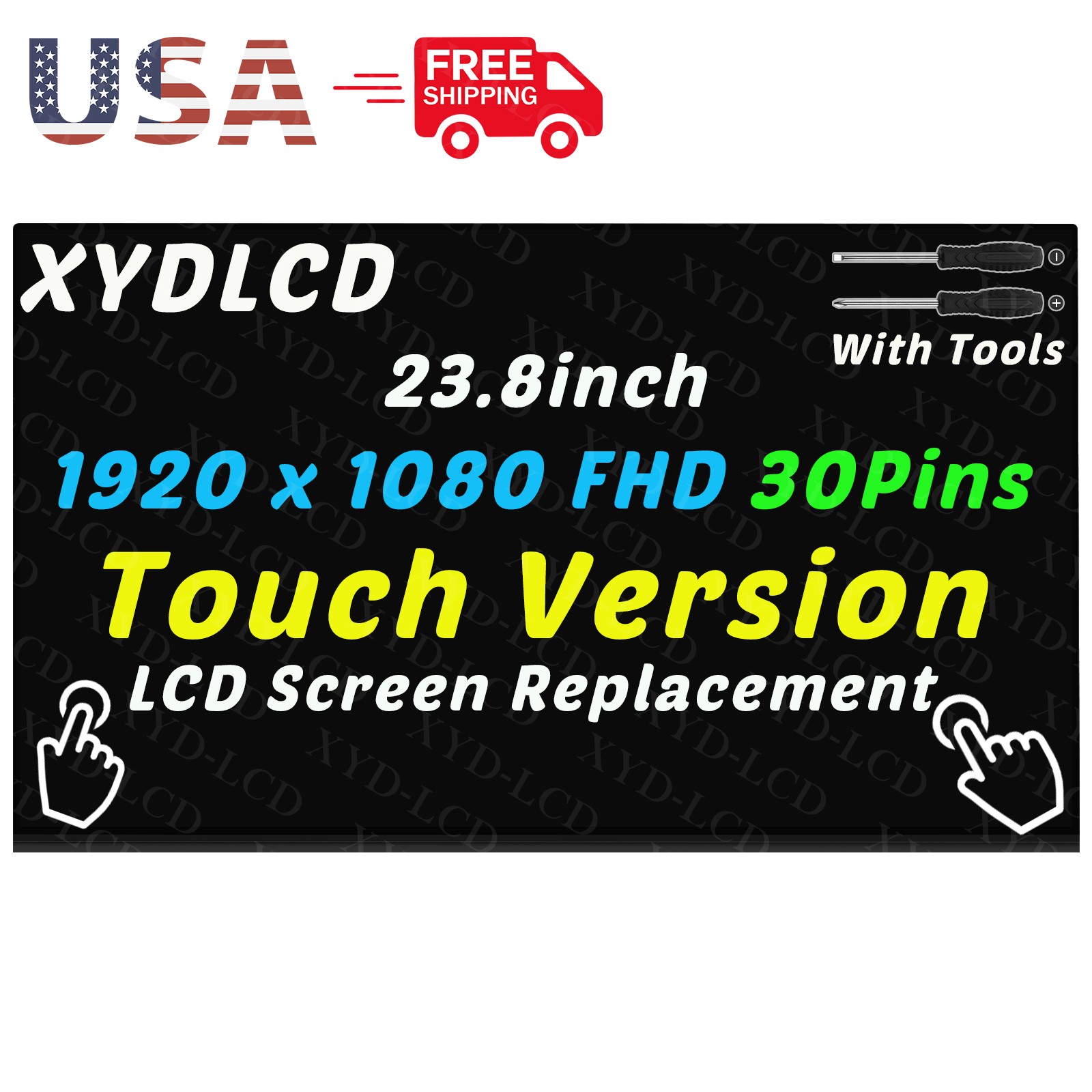 23.8in for LG 6091L-4082A Borderless LCD Touch Screen Panel Replacement 1080P A+
