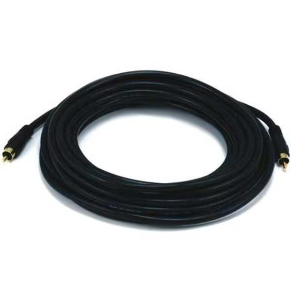 Monoprice A/V Cable, RCA Coaxial M/M,25ft 621 Monoprice 621 844660006213 Black
