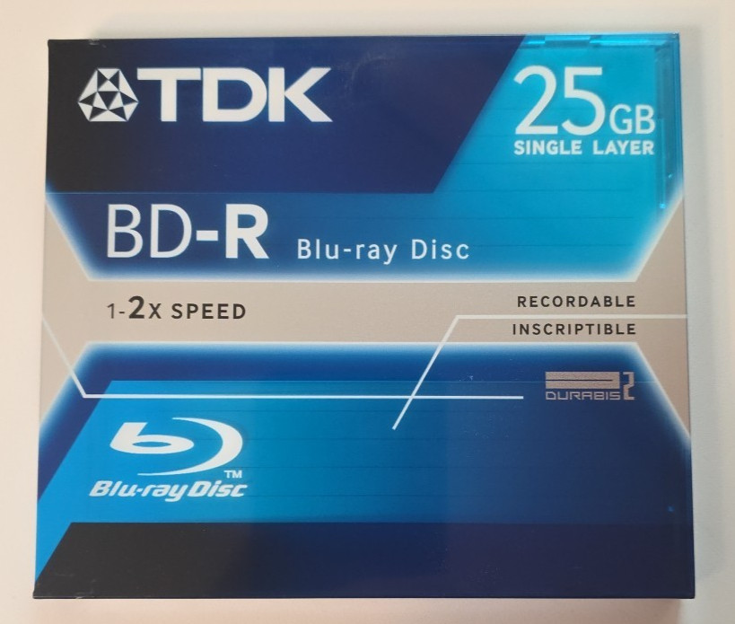 TDK BD-R Blu-ray Disc 25GB 1-2x Speed Single Layer Recordable New Sealed