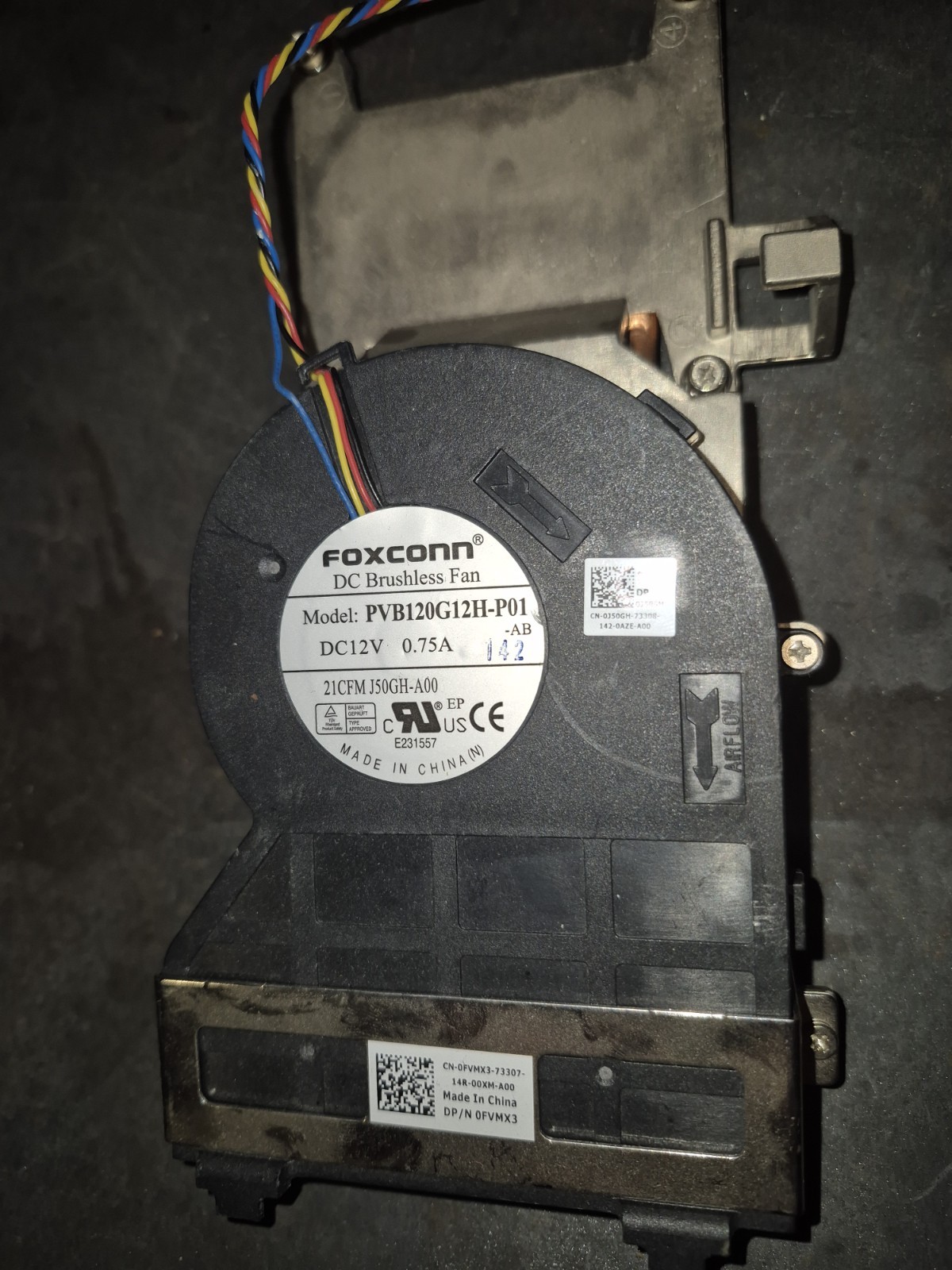 Foxconn Brushless Fan PVB120G12H-P01 with heat sink