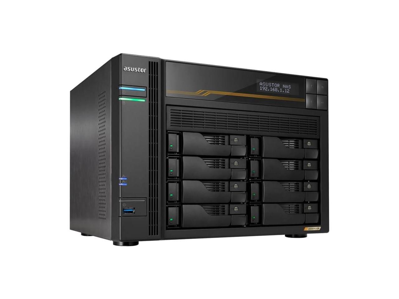Asustor AS6808T 8 Bay NAS AMD Ryzen 2.3GHz 16GB RAM USB4