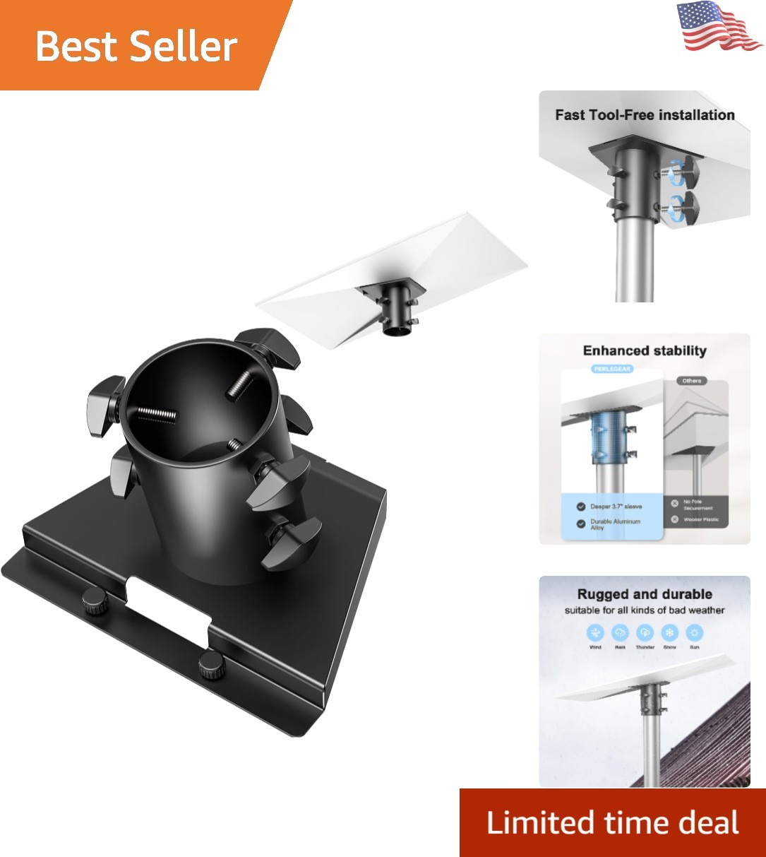 Effortless Installation Pipe Adapter for Starlink Gen 3 - Fits Various Poles