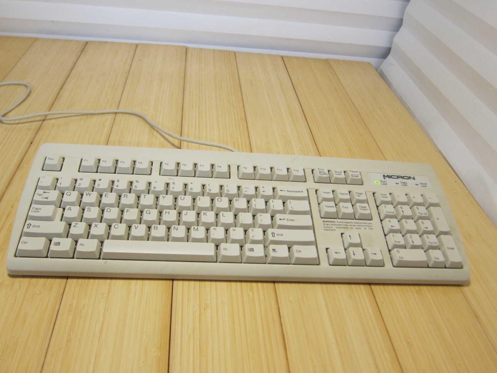 * TESTED * Retro Vintage Micron NMB RT2258TW Windows Wired PS2 Keyboard