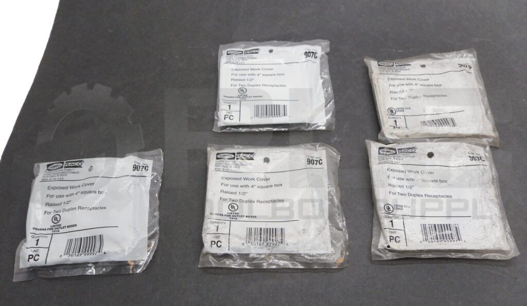 LOT OF 5 SEALED NEW HUBBELL 907C EXPOSED WORK COVER
