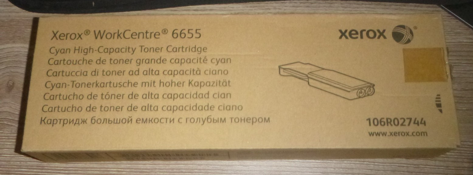 Genuine Xerox 106R02744 WC 6655 Cyan High Toner Cartridge  NEW OPEN BOX