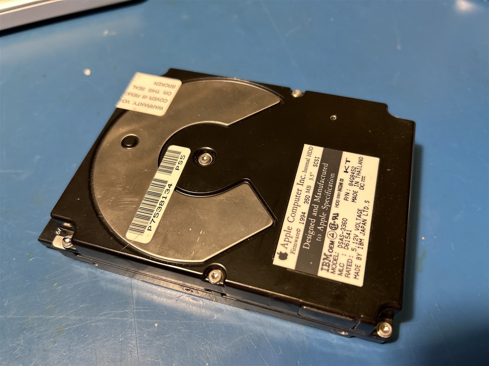 350MB 50-pin SCSI Hard Drive w/ System 7.1 + Apps Vintage Apple Macintosh MINT