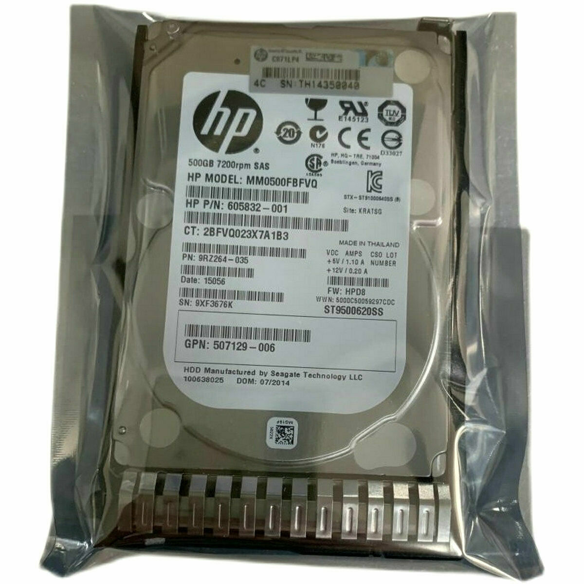 New HP 652745-B21 653953-001 500GB 7.2K 6G DP SAS 2.5" G8 MDL HDD Bulk Wholesale