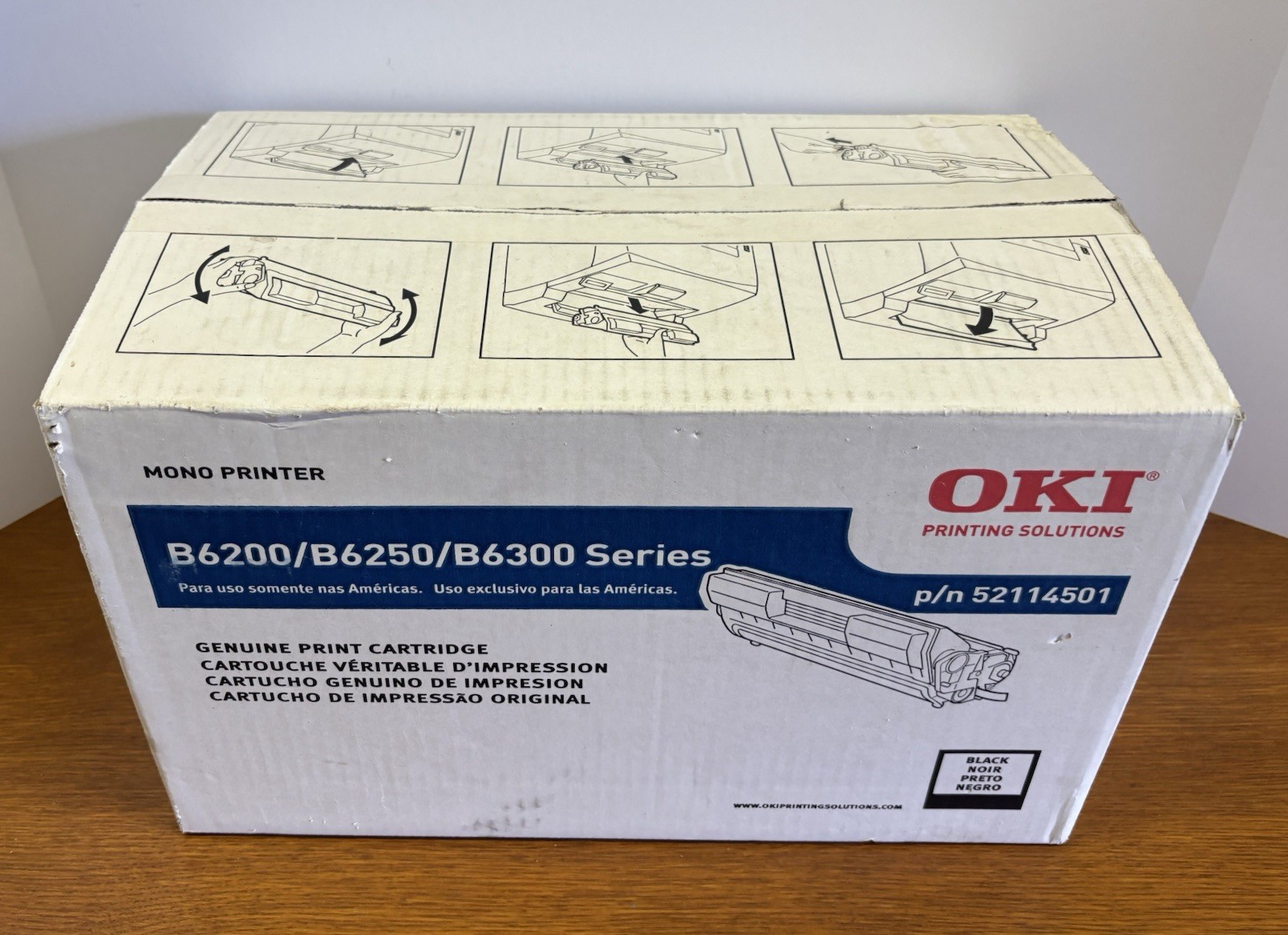 GENUINE OKI B6300 HIGH CAPACITY TONER CARTRIDGE 52114501 OEM New Open Box