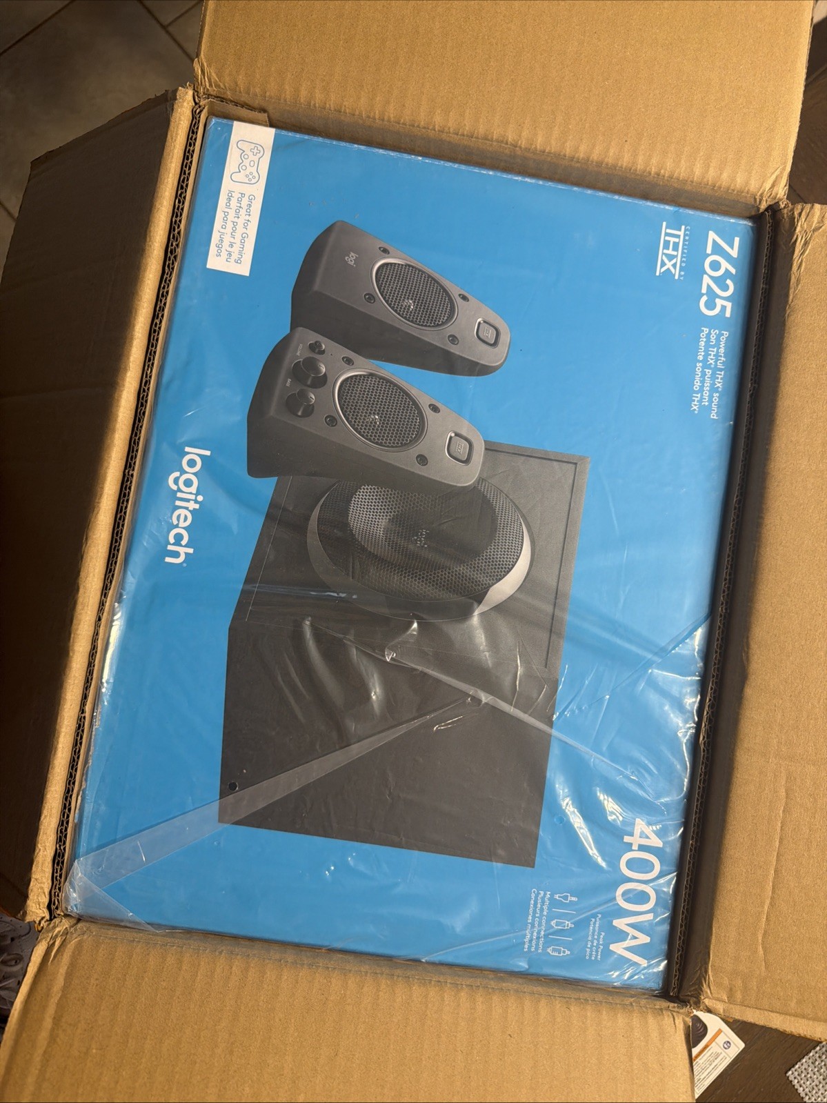 Logitech Z625 Speaker 400W Z625 Powerful THX Sound System 2.1 with Optical Input