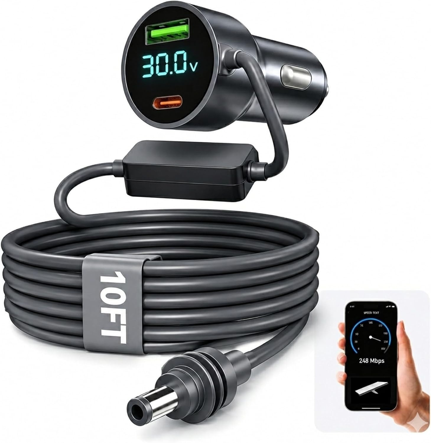 Starlink Mini 30V Car Adapter, Starlink Mini 12V Adapter with Independent Boost
