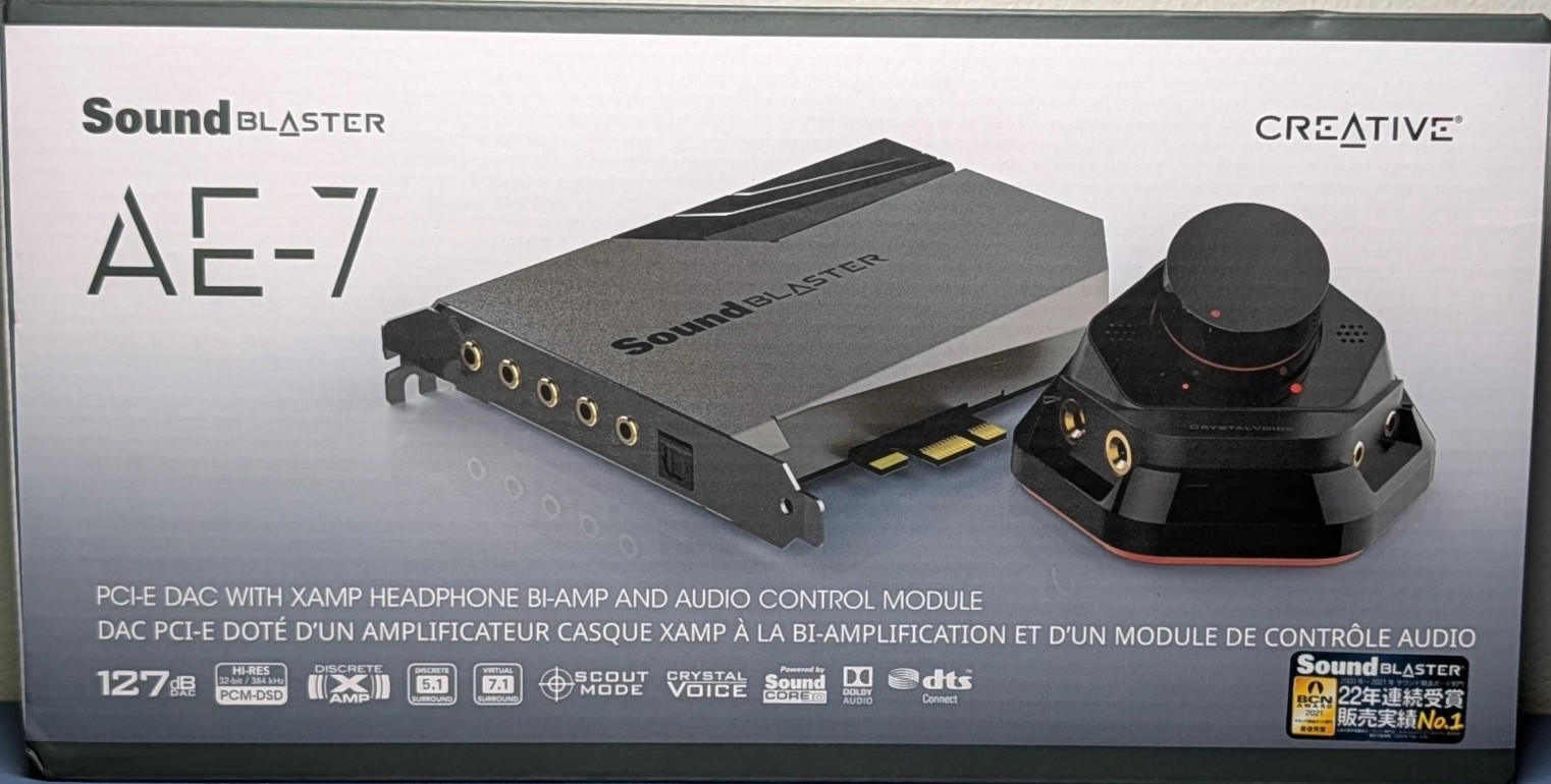 Creative Sound Blaster AE-7 Hi-Res Audio PC Gaming Sound Card ACM DAC Xamp SB174