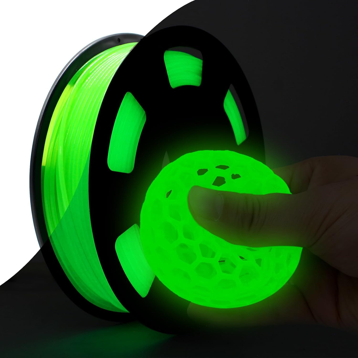 95A TPU 3D Printer Filament, 1.75Mm Glow in Dark Green TPU 250G