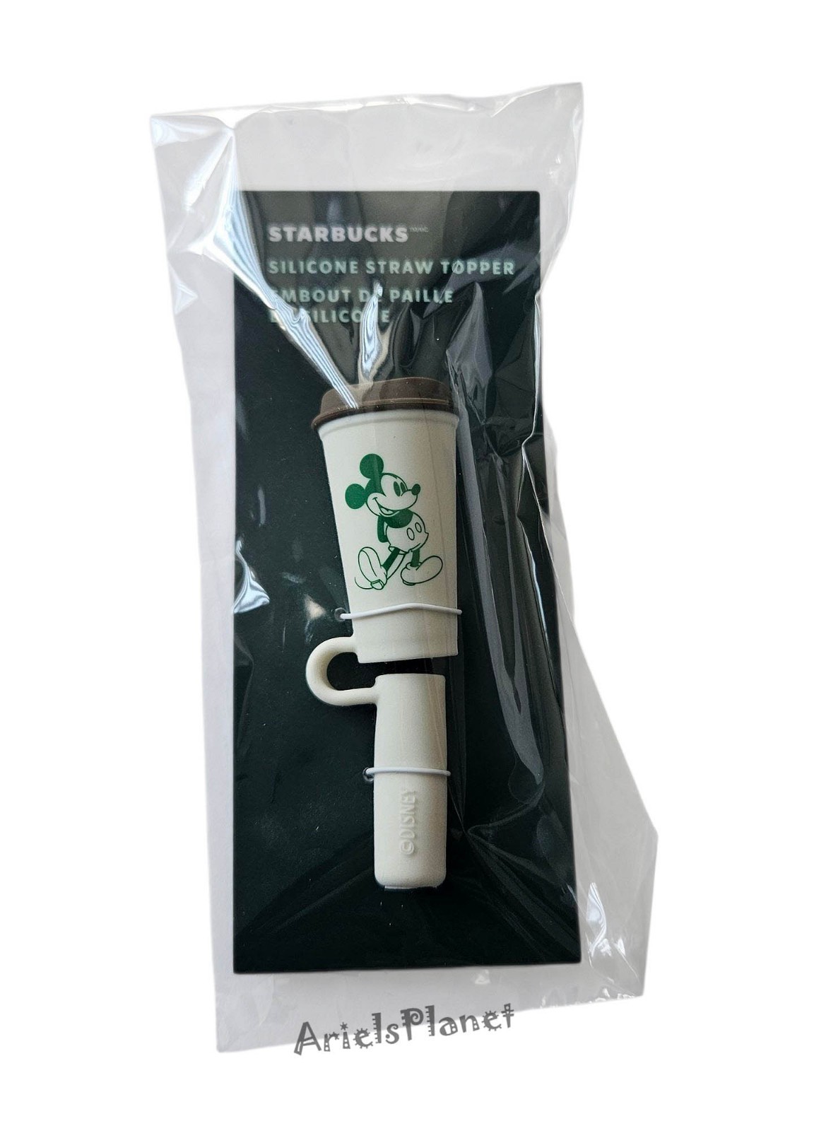 2026 Disney Parks Mickey Mouse Starbucks Silicon Bottle Straw Topper