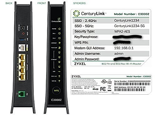 **NEW CenturyLink Approved C3000Z Zyxel Bonded 5ghz Wireless Modem / Router***