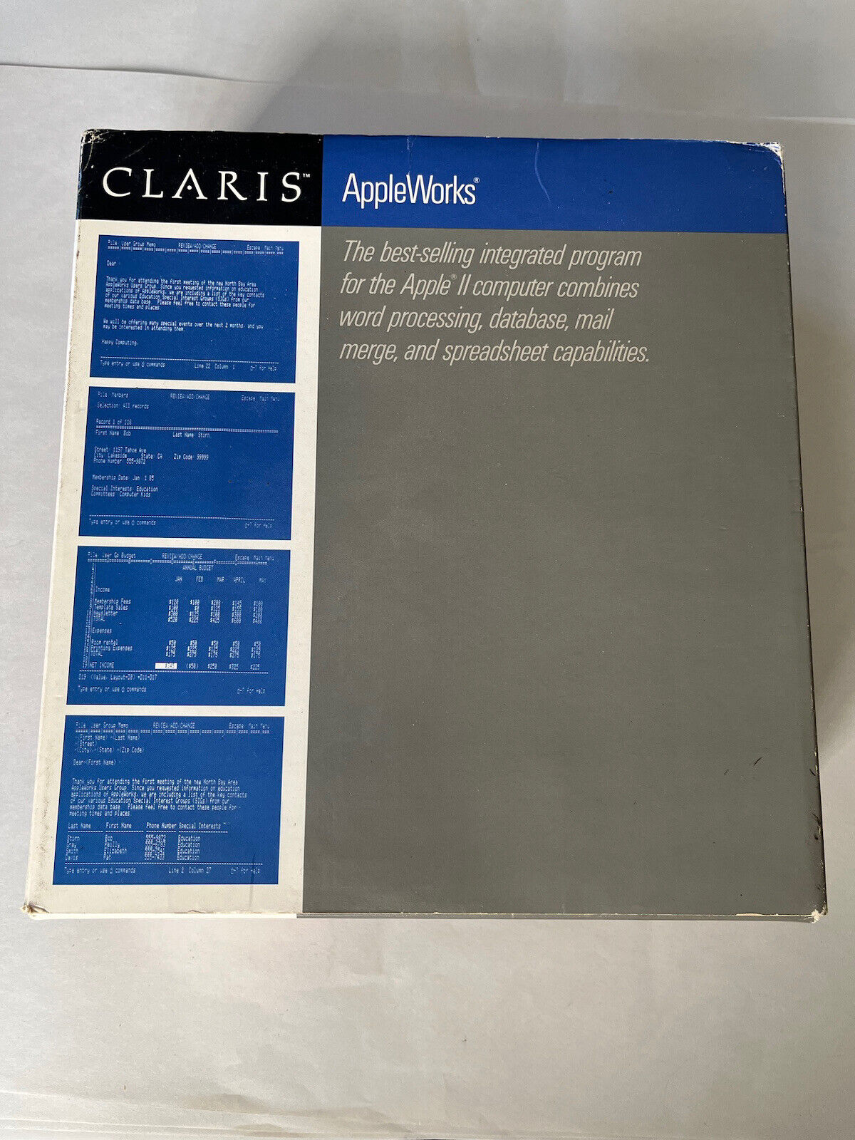 Vintage Claris AppleWorks For Apple II 91000 1987