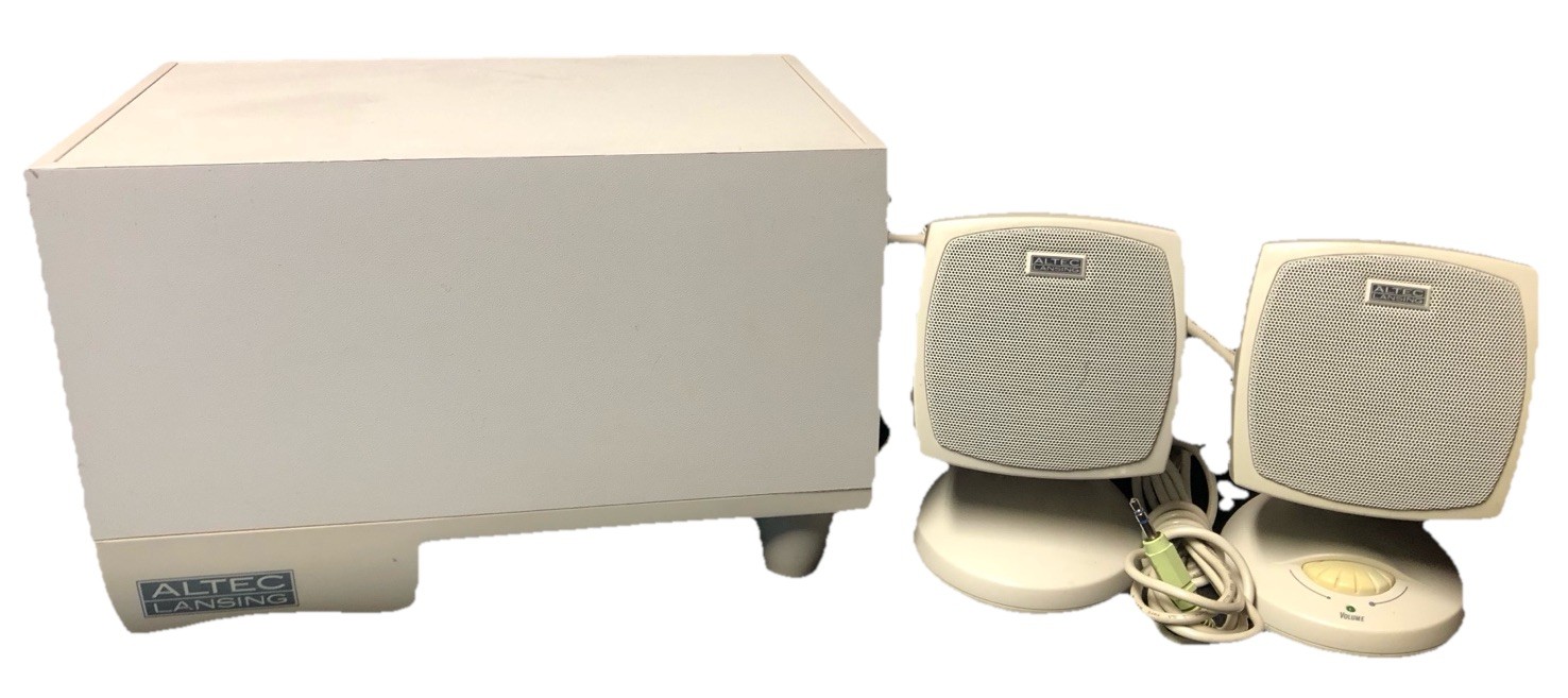 Vtg Altec Lansing ACS33 Computer Speaker System and Subwoofer TESTED WORKS