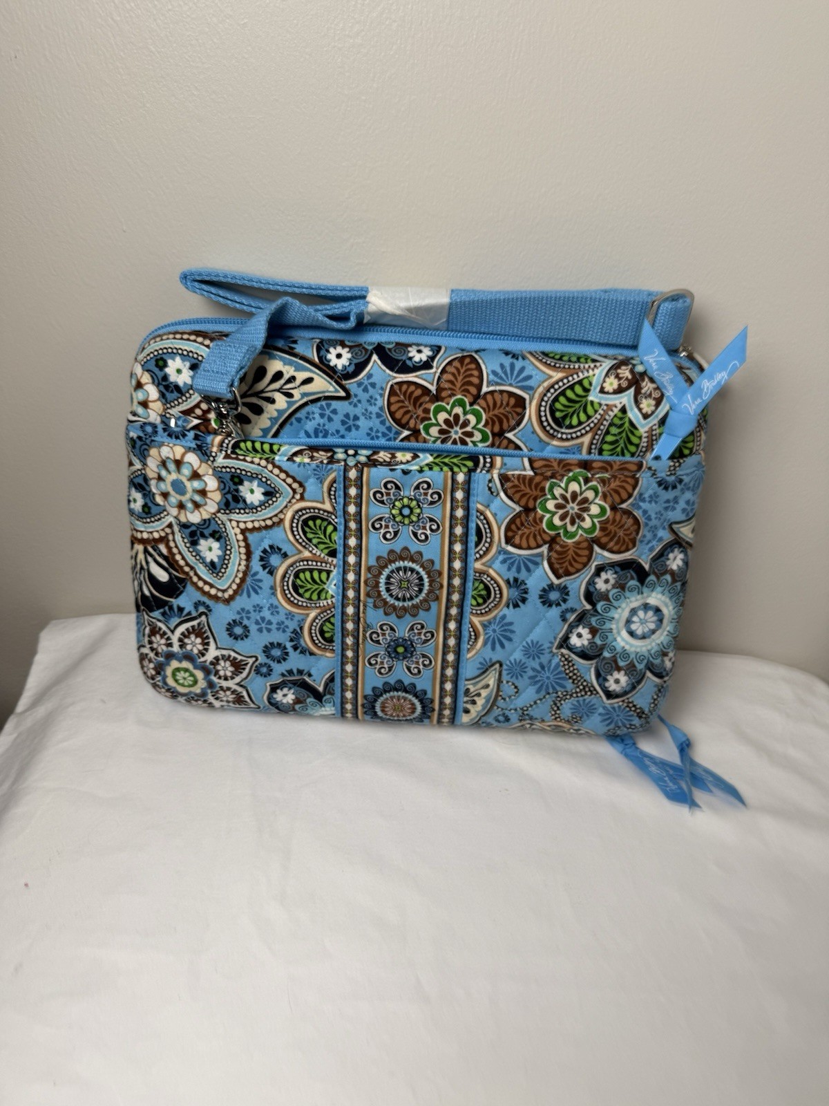 Vera Bradley Bali Blue Mini Laptop Case Padded 12” X 8.5” Rare NWT