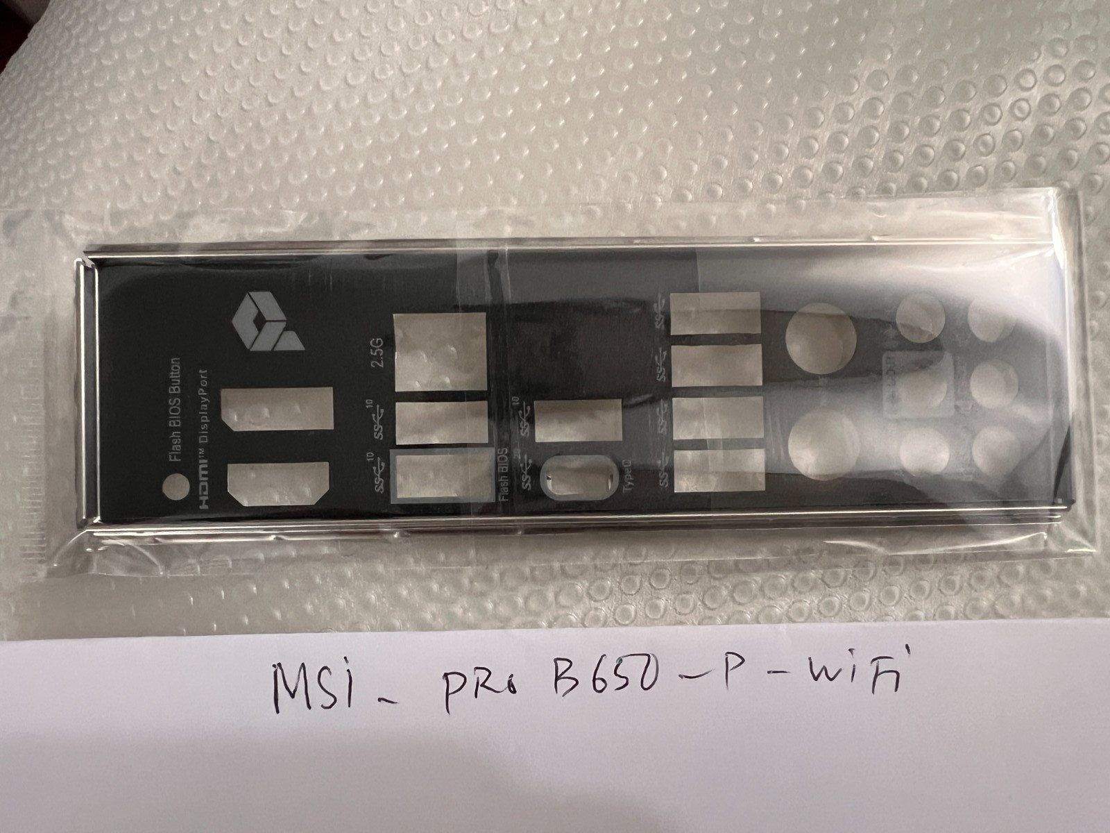 MSI B650 GAMING PLUS WIFI , MSI PRO B650-VC WIFI  IO SHIELD BACK PLATE ( BLACK )