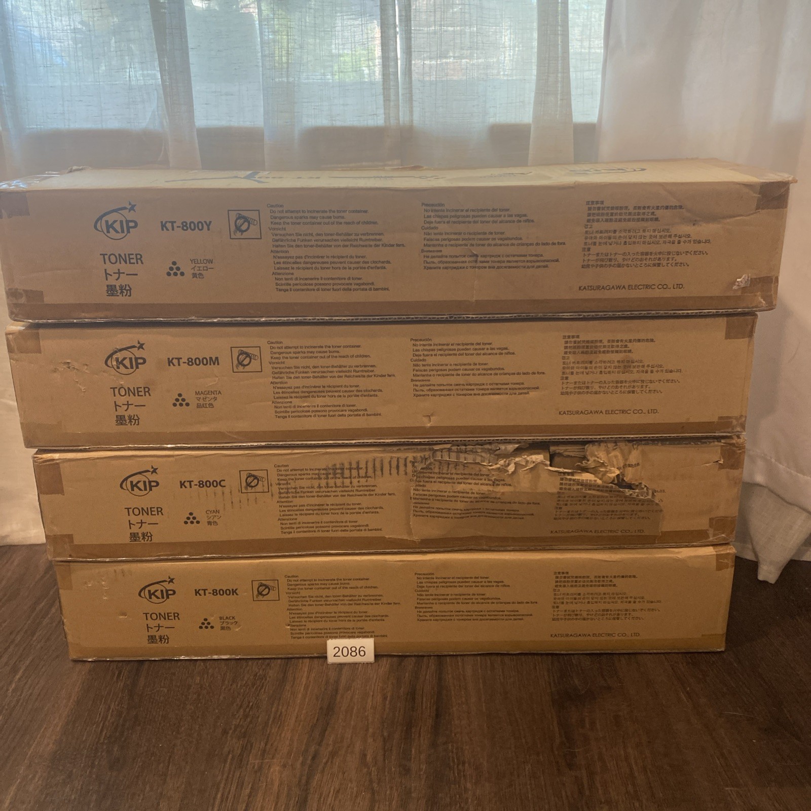 KIP Type N Toner Set of 2 Each KT-800K KT-800M KT-800C KT-800Y New Open Boxes