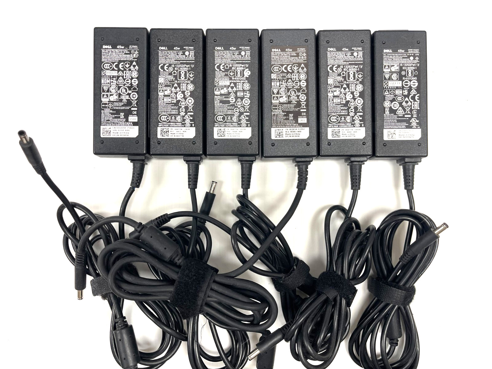 Lot Of 6 Genuine DELL 45W 19.5V 2.31A 4.5mm AC ADAPTER Mixed Model Numbers